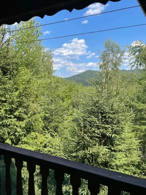 Balkon — Domek na górze z pięknym widokiem, Bukowiec w Bieszczadach