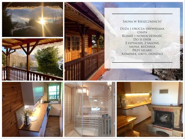Sauna — Urocza chata z sauną w bieszczadzkim Parku Krajobrazowym, Bukowiec w Bieszczadach